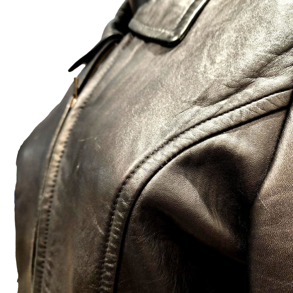 PETITE SOPHISTICATE WOMEN'S GENUINE LAMB LEATHER WING COLLAR ZIP JACKET - Picture 6 of 16